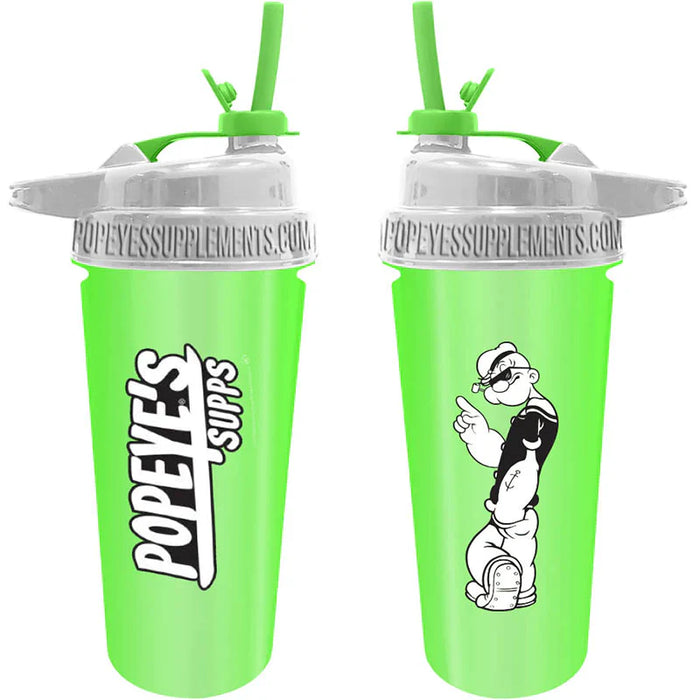 Popeye's Gear Stainless Steel Shaker SUPPS Design w/ Flip Lid