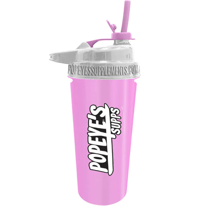 Popeye's Gear Stainless Steel Shaker SUPPS Design w/ Flip Lid