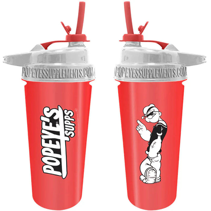 Popeye's Gear Stainless Steel Shaker SUPPS Design w/ Flip Lid