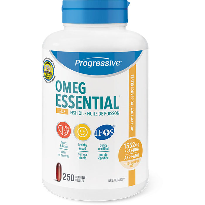 Progressive Omegessential Softgel +D 250 ct (62.5)